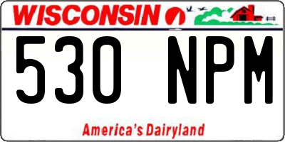 WI license plate 530NPM