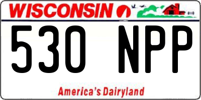 WI license plate 530NPP