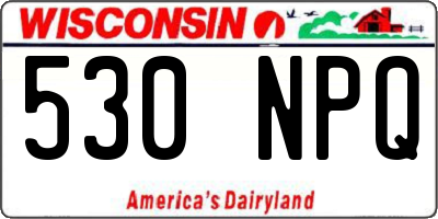WI license plate 530NPQ