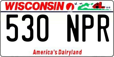 WI license plate 530NPR