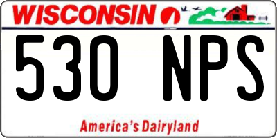 WI license plate 530NPS