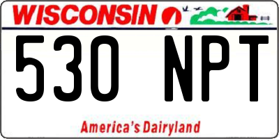 WI license plate 530NPT