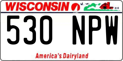 WI license plate 530NPW
