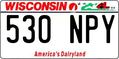 WI license plate 530NPY