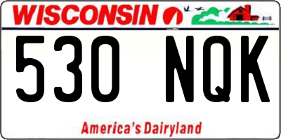 WI license plate 530NQK
