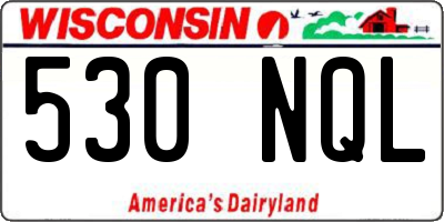 WI license plate 530NQL