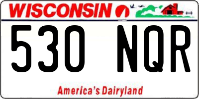WI license plate 530NQR