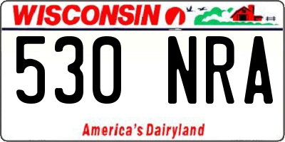 WI license plate 530NRA