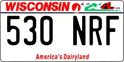 WI license plate 530NRF