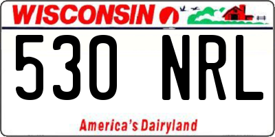 WI license plate 530NRL