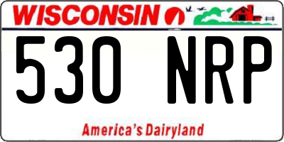 WI license plate 530NRP