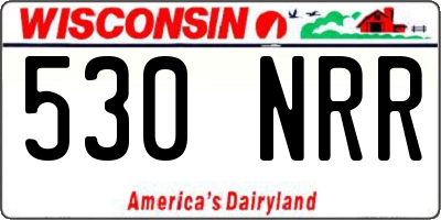 WI license plate 530NRR