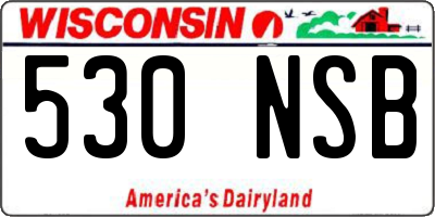 WI license plate 530NSB