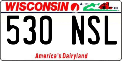 WI license plate 530NSL