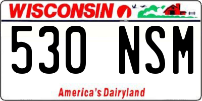WI license plate 530NSM