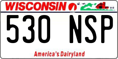 WI license plate 530NSP