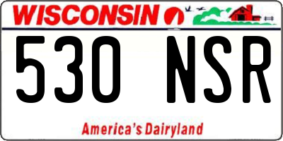 WI license plate 530NSR