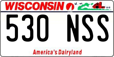 WI license plate 530NSS