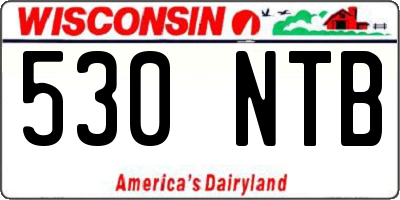 WI license plate 530NTB