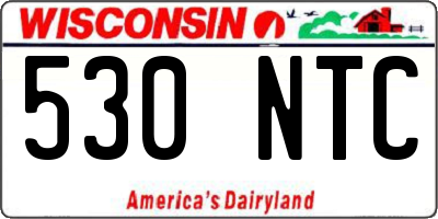 WI license plate 530NTC