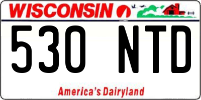 WI license plate 530NTD