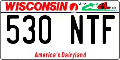 WI license plate 530NTF