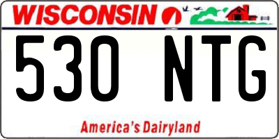 WI license plate 530NTG