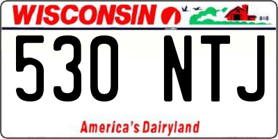 WI license plate 530NTJ