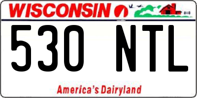 WI license plate 530NTL