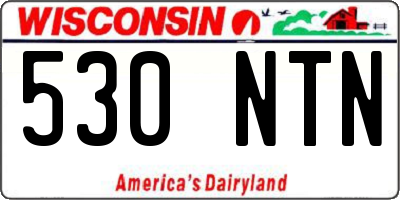 WI license plate 530NTN