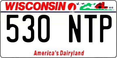 WI license plate 530NTP
