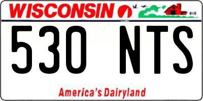 WI license plate 530NTS