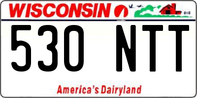 WI license plate 530NTT