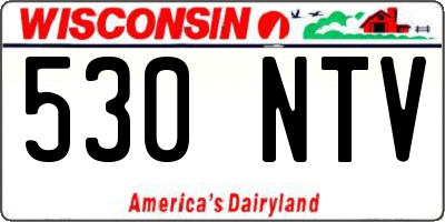WI license plate 530NTV