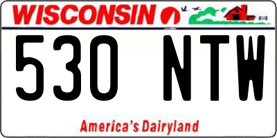 WI license plate 530NTW
