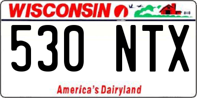 WI license plate 530NTX