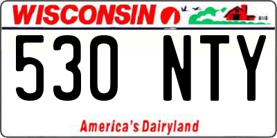 WI license plate 530NTY