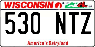WI license plate 530NTZ