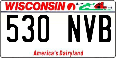 WI license plate 530NVB