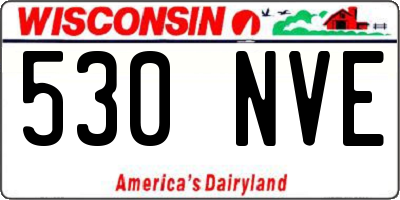 WI license plate 530NVE