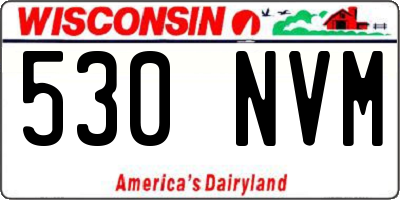 WI license plate 530NVM