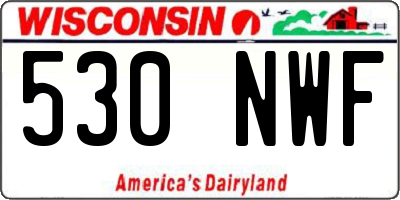 WI license plate 530NWF