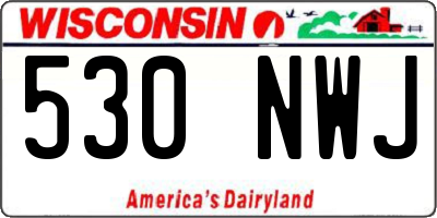 WI license plate 530NWJ