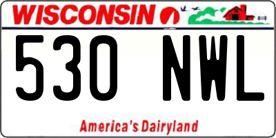 WI license plate 530NWL