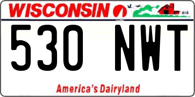 WI license plate 530NWT