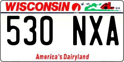 WI license plate 530NXA