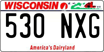 WI license plate 530NXG