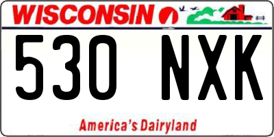 WI license plate 530NXK