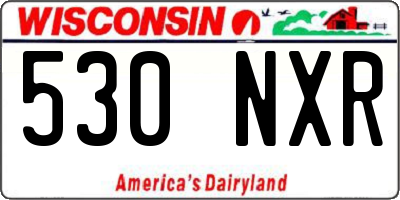 WI license plate 530NXR
