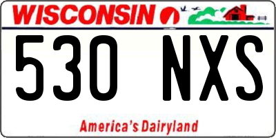 WI license plate 530NXS